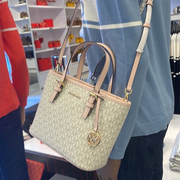 MICHAEL KORS 
Jet Set Travel Extra-Small Logo Top-Zip Tote Bag
Powder Blush
NWT - Picture 13 of 16